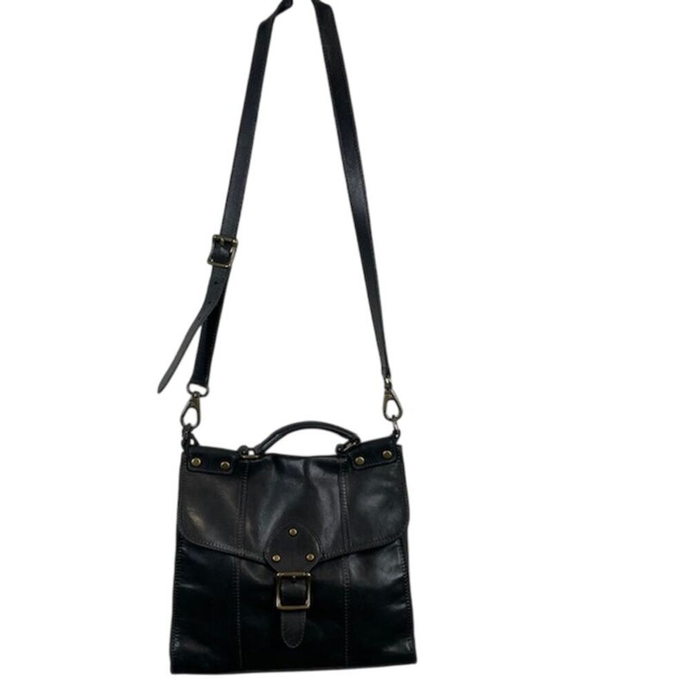 Fossil VTG Revival Flap, Black Leather Crossbody Bag - Picture 2 of 11